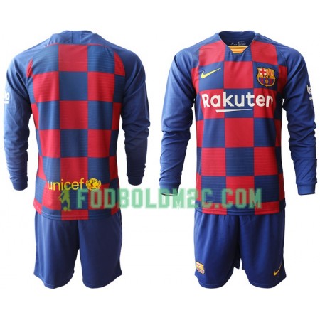 FC Barcelona Børn Hjemmebanesæt 2019/20 Langærmet (+ Korte bukser)